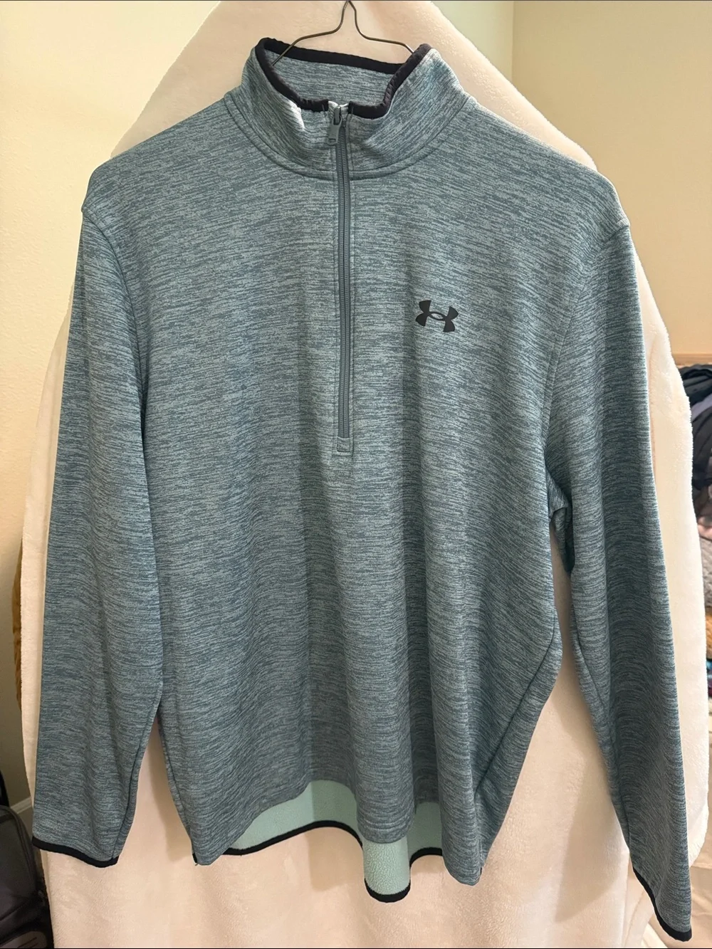 Under Armour Men’s Teal Heather 1/4 Zip Performance Pullover